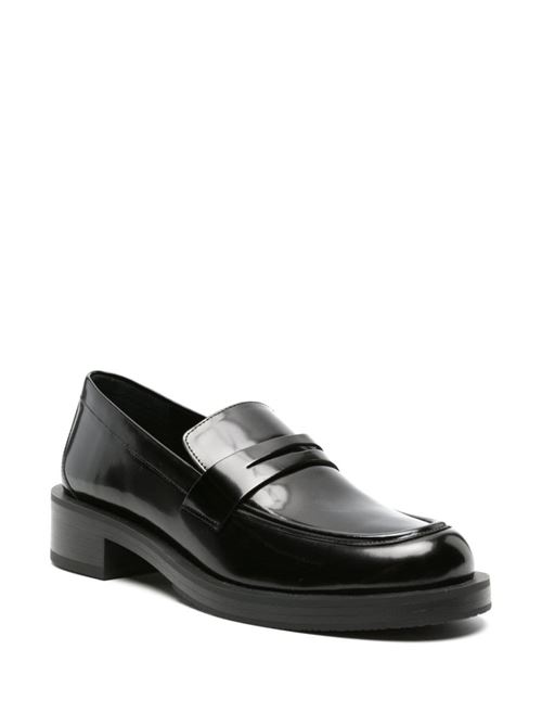 Mocasssino nero con finitura verniciata STUART WEITZMAN | SG649APSBLK